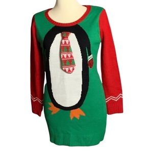 Christmas Sweater Penquin SZ L